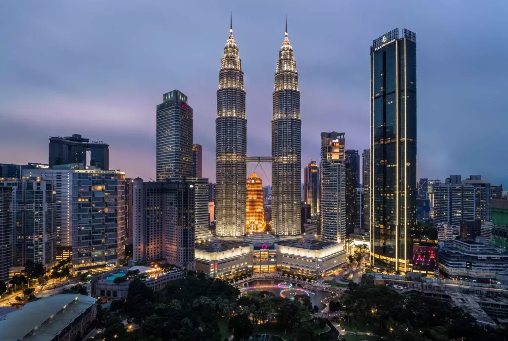 Petronas Towers in Malaysia.