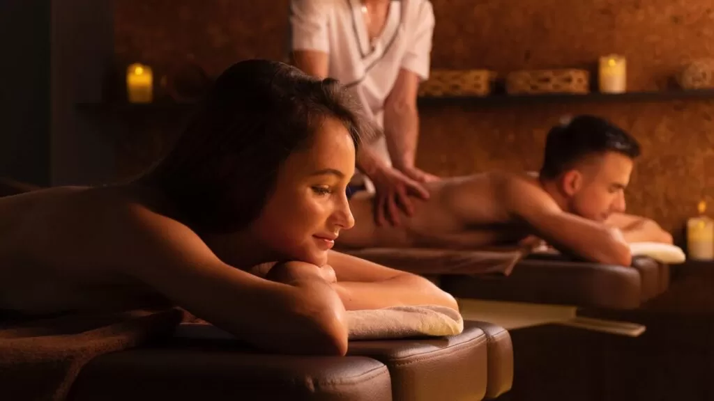 couple in a spa