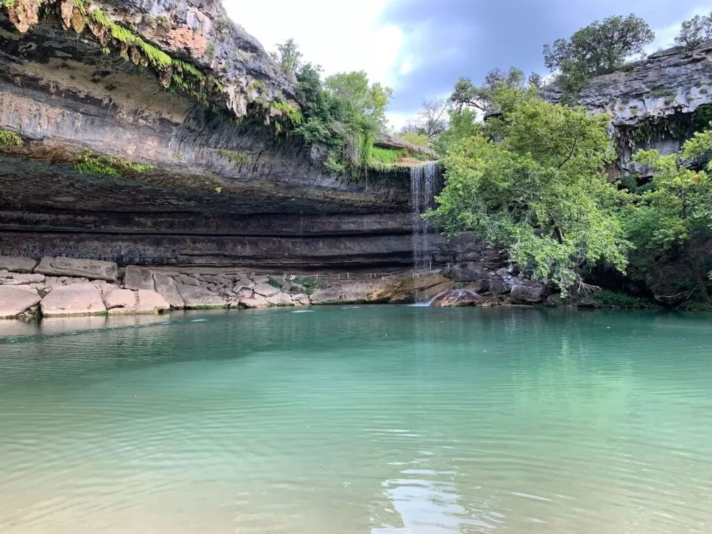 Hamilton waterfall in Texas